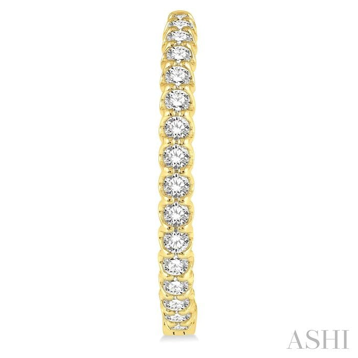 Inside-Out Diamond Round Hoop Earrings