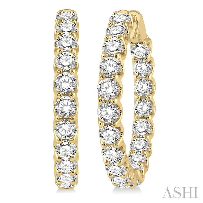 Inside-Out Diamond Round Hoop Earrings