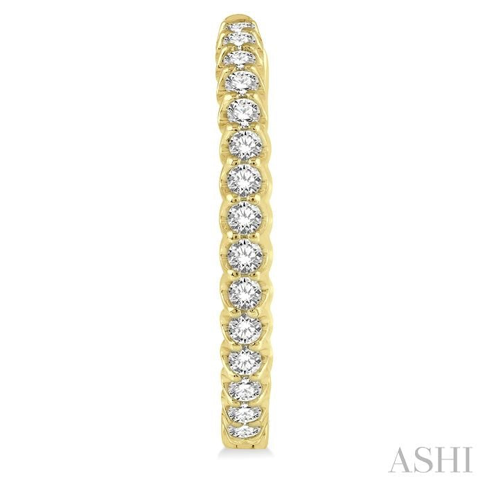 Inside-Out Diamond Round Hoop Earrings