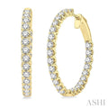 Inside-Out Diamond Round Hoop Earrings