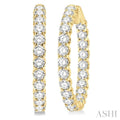 Inside-Out Diamond Round Hoop Earrings