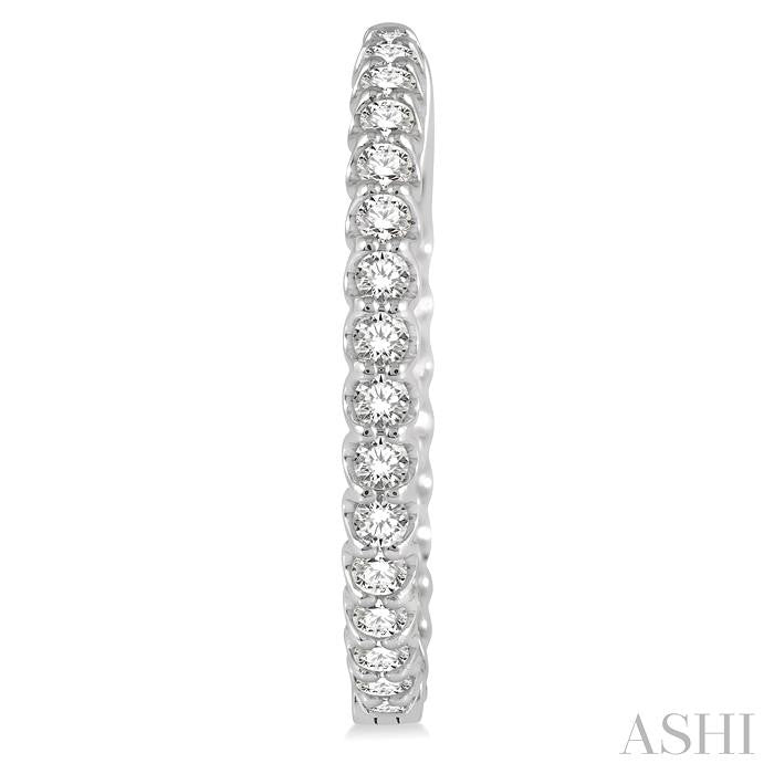 Inside-Out Diamond Round Hoop Earrings