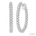 Inside-Out Diamond Round Hoop Earrings