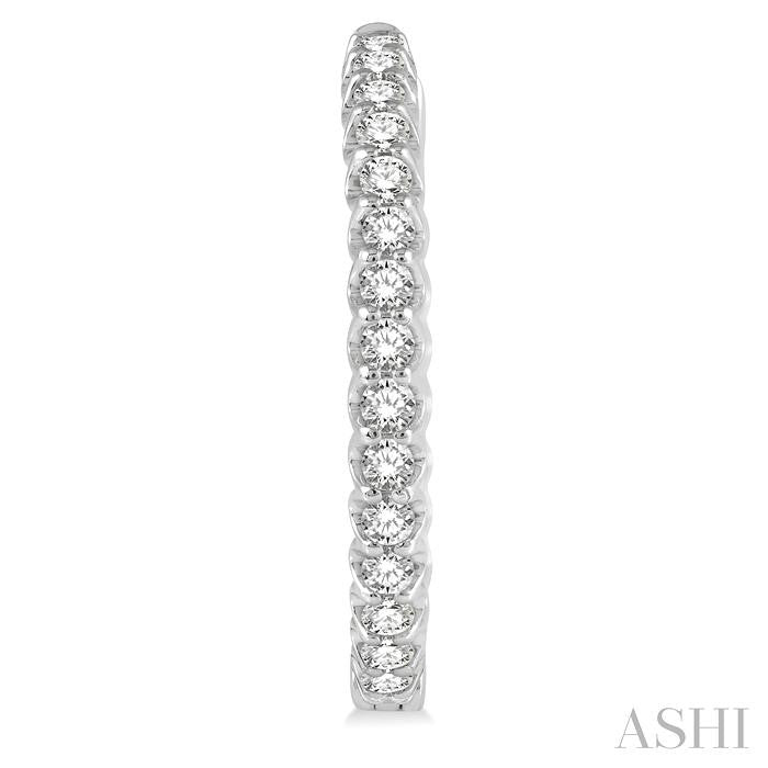 Inside-Out Diamond Round Hoop Earrings