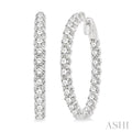 Inside-Out Diamond Round Hoop Earrings