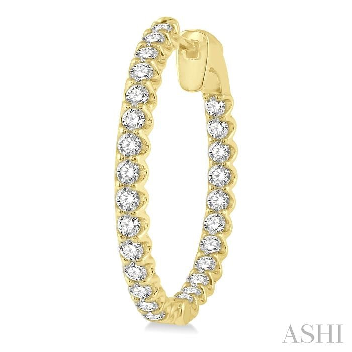 Inside-Out Diamond Round Hoop Earrings