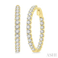 Inside-Out Diamond Round Hoop Earrings