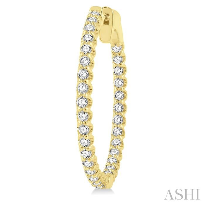 Inside-Out Diamond Round Hoop Earrings