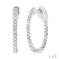 Inside-Out Diamond Round Hoop Earrings