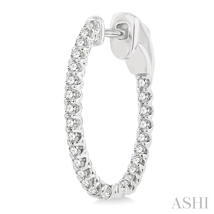 Inside-Out Diamond Round Hoop Earrings