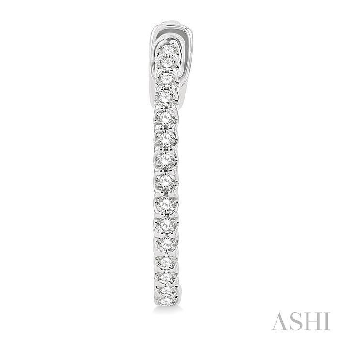 Inside-Out Diamond Round Hoop Earrings