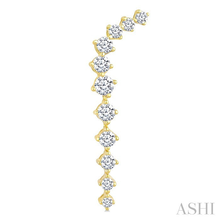 Asymmetrical Diamond Fashion Earrings
