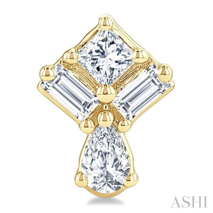 Mixed Shape Diamond Fashion Earrings