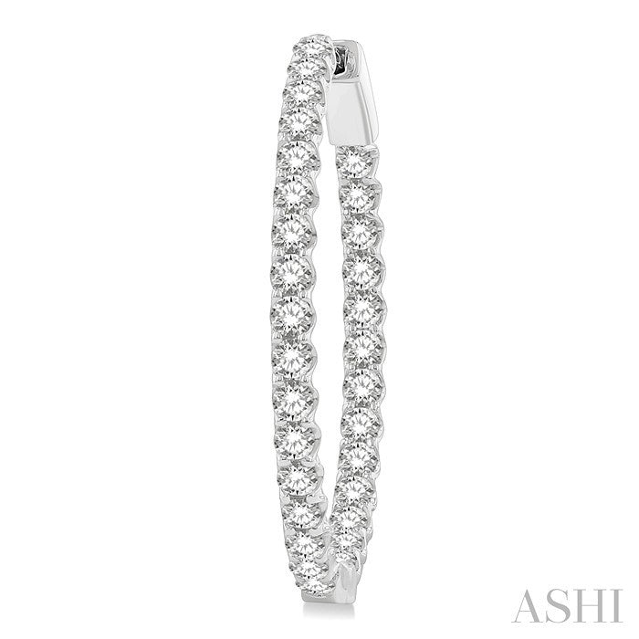 Inside-Out Diamond Oval Hoop Earrings