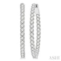 Inside-Out Diamond Oval Hoop Earrings