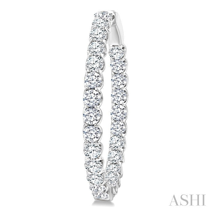 Inside-Out Diamond Oval Hoop Earrings