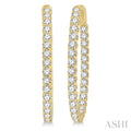 Inside-Out Diamond Oval Hoop Earrings