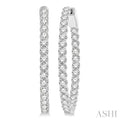 Inside-Out Diamond Oval Hoop Earrings