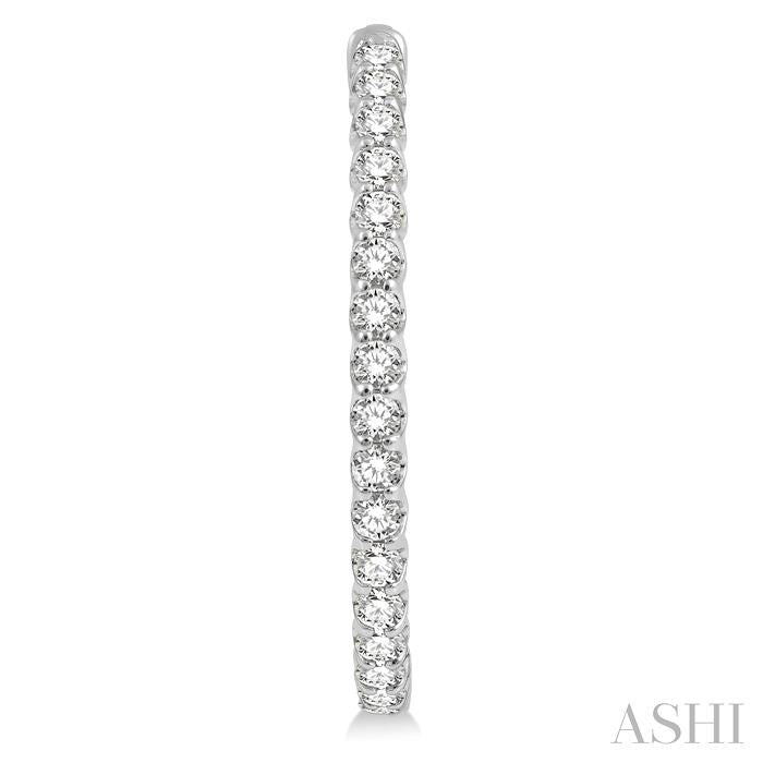Inside-Out Diamond Oval Hoop Earrings