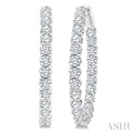 Inside-Out Diamond Oval Hoop Earrings