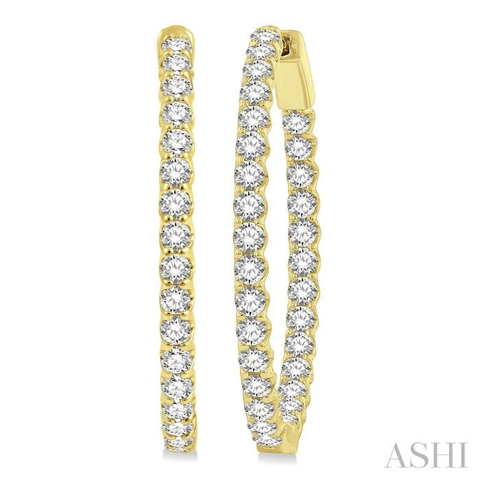 Inside-Out Diamond Oval Hoop Earrings