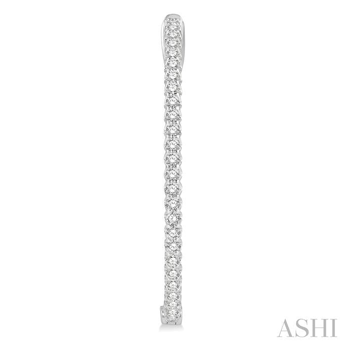 Inside-Out Diamond Oval Hoop Earrings