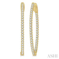 Inside-Out Diamond Oval Hoop Earrings