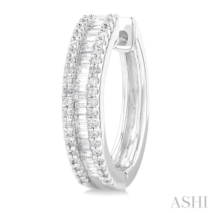 Baguette Diamond Hoop Earrings