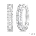 Baguette Diamond Hoop Earrings