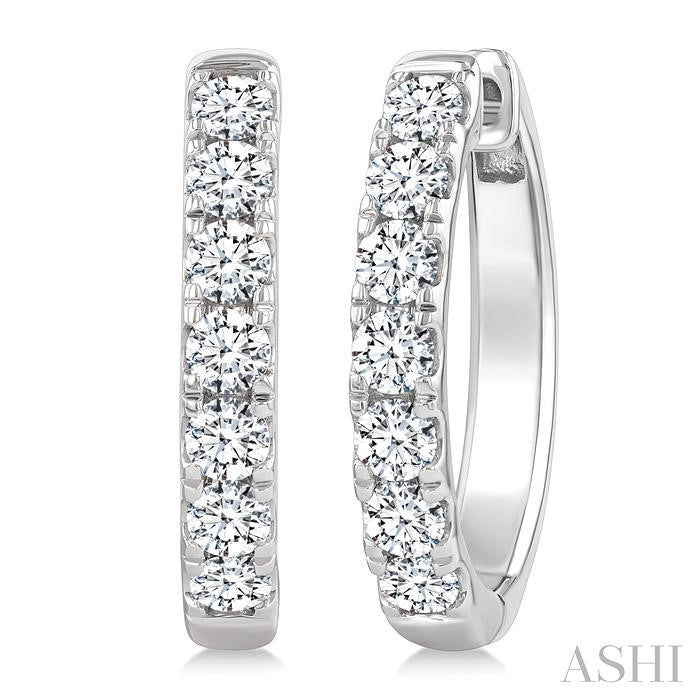Diamond Fashion Hoop Earrings