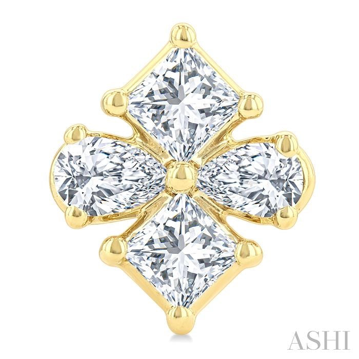 Mixed Shape Diamond Fashion Earrings