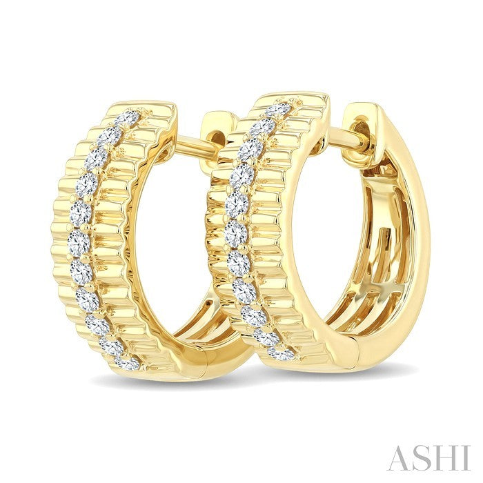 Pirouette Diamond Fashion Hoop Earrings
