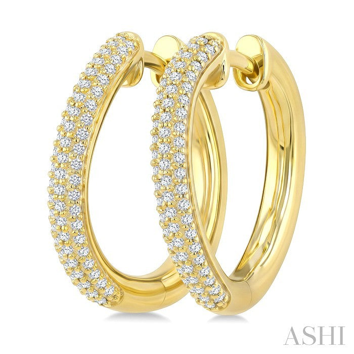 Aeris Gold Diamond Fashion Hoop Earrings