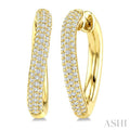 Aeris Gold Diamond Fashion Hoop Earrings