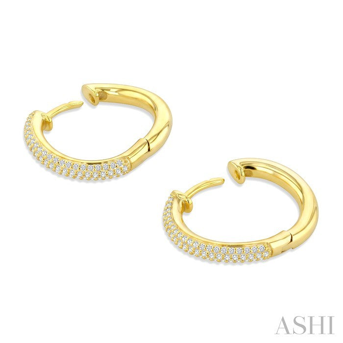 Aeris Gold Diamond Fashion Hoop Earrings