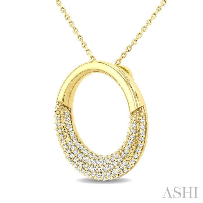 Aeris Gold Circle Diamond Fashion Pendant