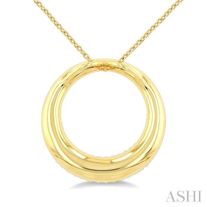 Aeris Gold Circle Diamond Fashion Pendant
