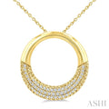 Aeris Gold Circle Diamond Fashion Pendant
