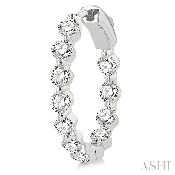 Inside-Out Diamond Round Hoop Earrings
