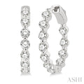 Inside-Out Diamond Round Hoop Earrings