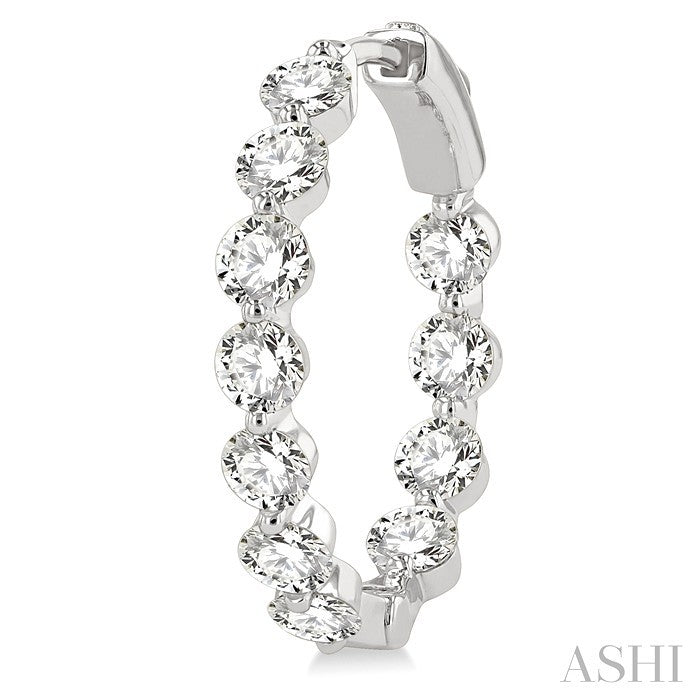 Inside-Out Diamond Round Hoop Earrings