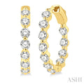 Inside-Out Diamond Round Hoop Earrings