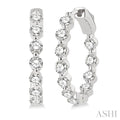 Inside-Out Diamond Round Hoop Earrings