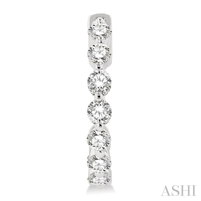 Inside-Out Diamond Round Hoop Earrings