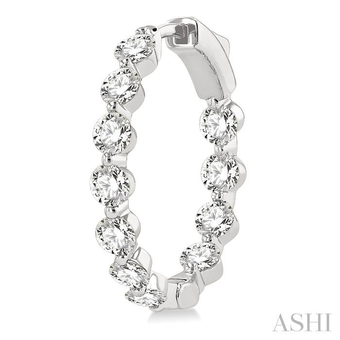 Inside-Out Diamond Round Hoop Earrings