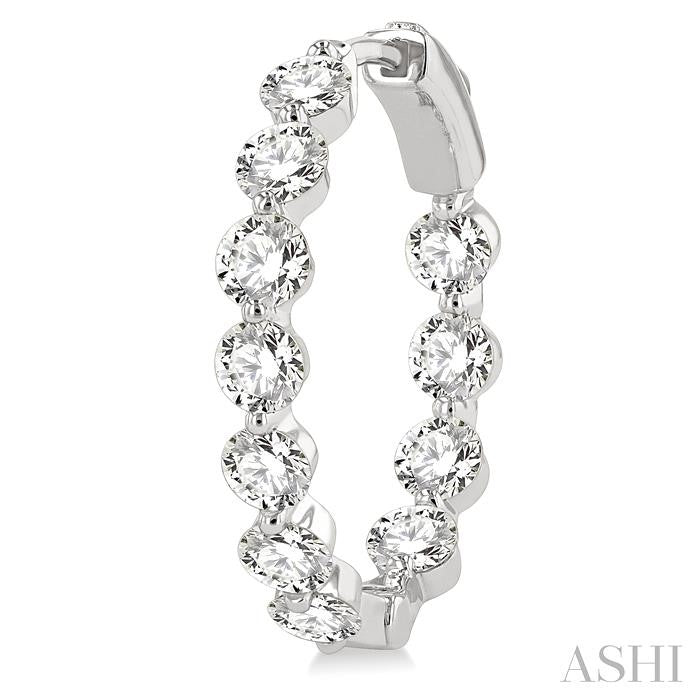 Inside-Out Diamond Round Hoop Earrings