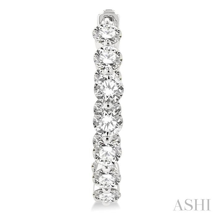 Inside-Out Diamond Round Hoop Earrings