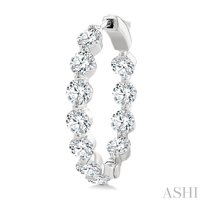 Inside-Out Diamond Round Hoop Earrings