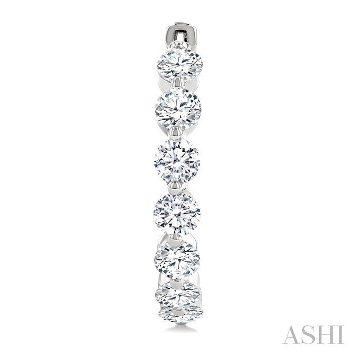 Inside-Out Diamond Round Hoop Earrings