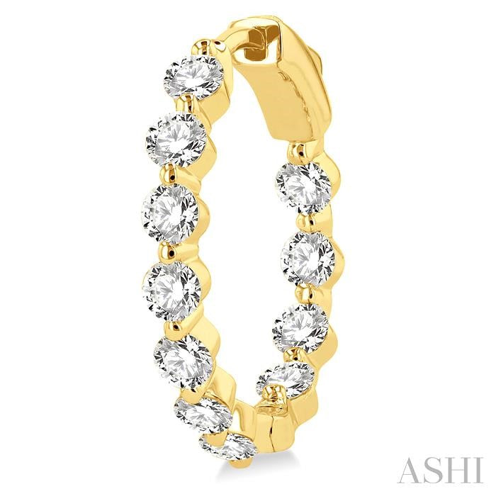 Inside-Out Diamond Round Hoop Earrings